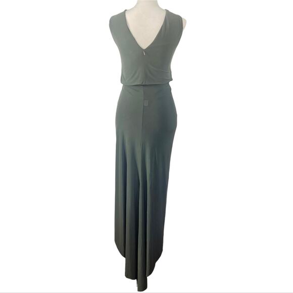 MISA Los Angeles NWT Leza Gathered Maxi Dress Gown‎ in Green Size M NEW - Picture 7 of 11